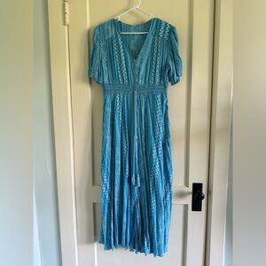Boho V-neck Maxi Dress, Size XL